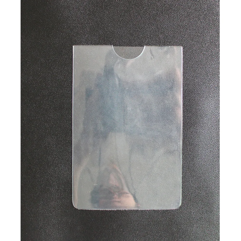6.8x10.3cm Transparent Plastic Soft Vinyl Paper Card Holder Envelope Card Pocket