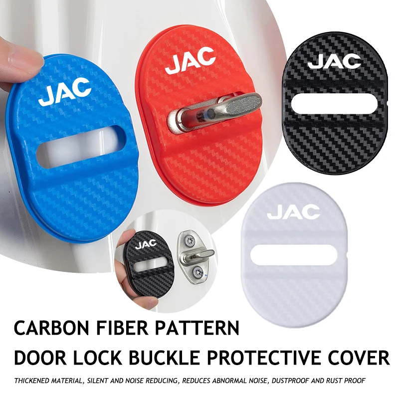 JAC Door Lock Cover ABS Protective Caps 4 Piece Set Anti Scratch Shell For JS8 JS6 JS4 T8 T6 Refine S5