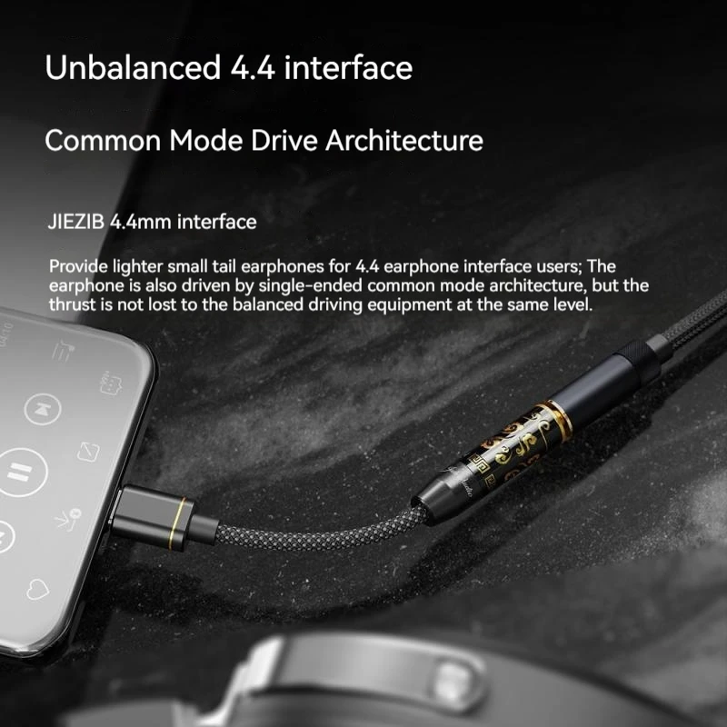 FiiO JadeAudio JIEZI B Decoding Headphone Power Amplifier PCM 384kHz DSD256 Portable Earphone Adapter Custom Decoding Small Tail