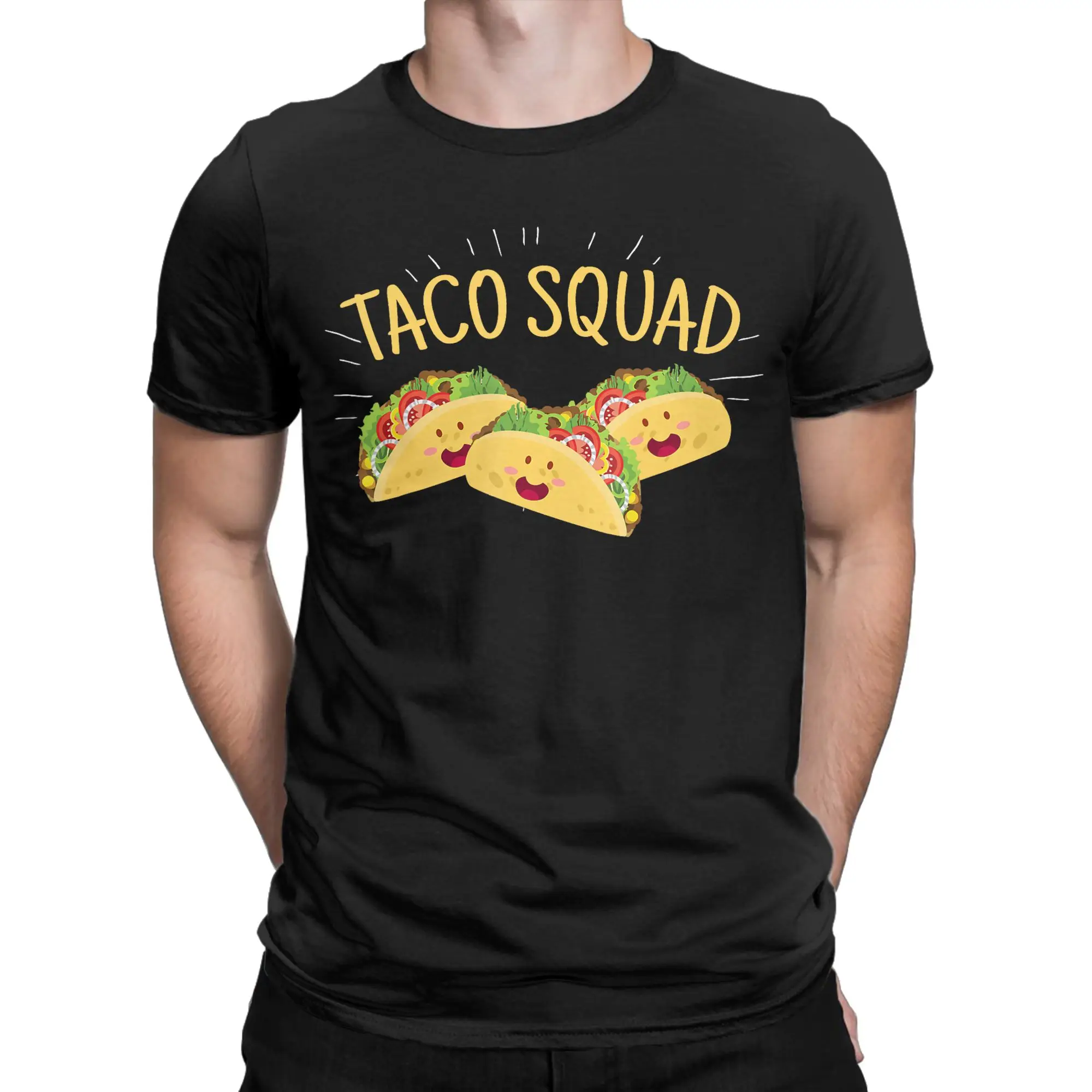 Taco in the Rain Men T Shirt  Vintage Tee Shirt Short Sleeve Round Neck T-Shirts Pure Cotton Plus Size Tops