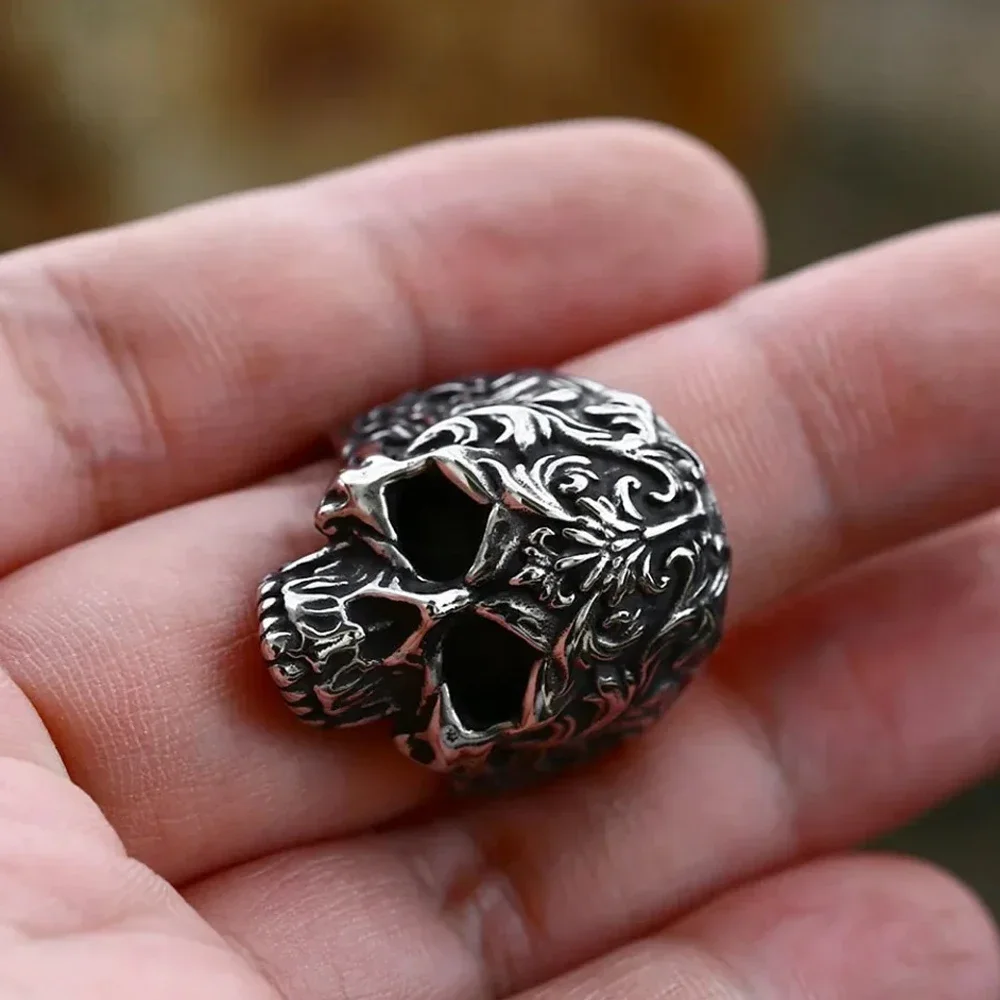 متعدد نمط الفولاذ المقاوم للصدأ خواتم على شكل جمجمة للرجال الشرير الهيب هوب شخصية الهيكل العظمي القوطية خاتم هدية اكسسوارات بالجملة