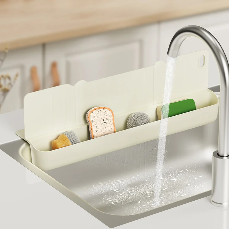 

MultifunctionalSink Splash GuardCountertop Anti-Splash WaterHousehold Kitchen DrainingBasket SplashGuard Storage Two-in-One Rack
