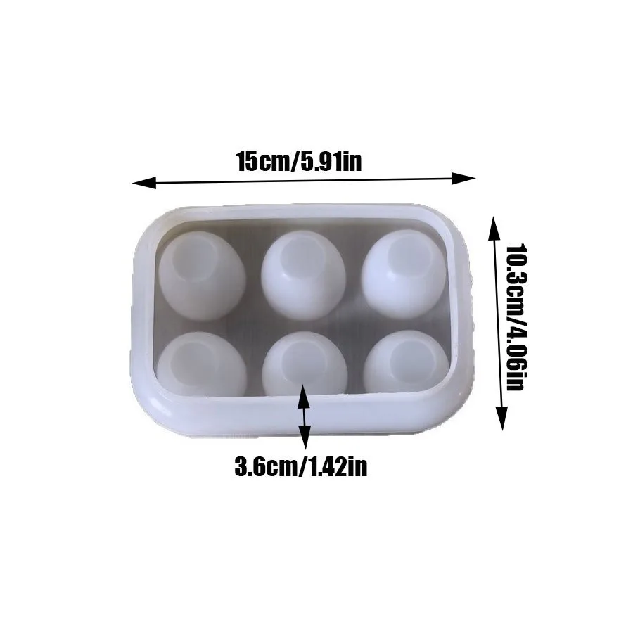 [Resin Mold] 6-Cavity Egg Tray Silicone Mold, Easter Egg Tray Decorative Shelf, Cement Clay Plaster Epoxy Resin Casting Mold - view 6