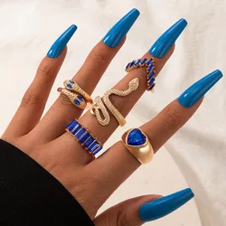Fashion Luxury Zircon Charm Baguette Cubic Zirconia Wedding Rings For Women Gold Color Open Finger Ring Party Jewelry Gift