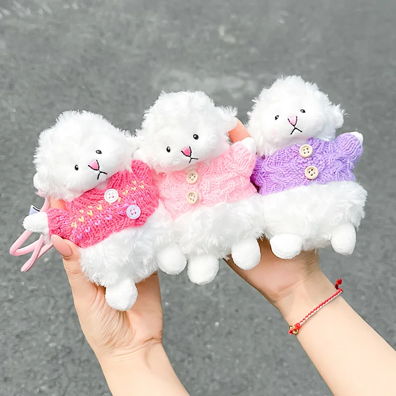 Stuffed Animals Plush Sweater Little Aries Cute Plush Keychain Backpack Pendant Creative Kawaii Brithday Gifts for Friend