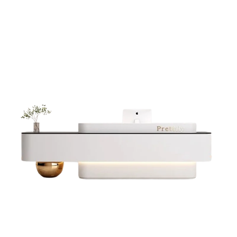 Storage Design Cheap Reception Desks Luxury Wood Drawer Modern Reception Desks White Classic Empfangs Theke Office Furniture