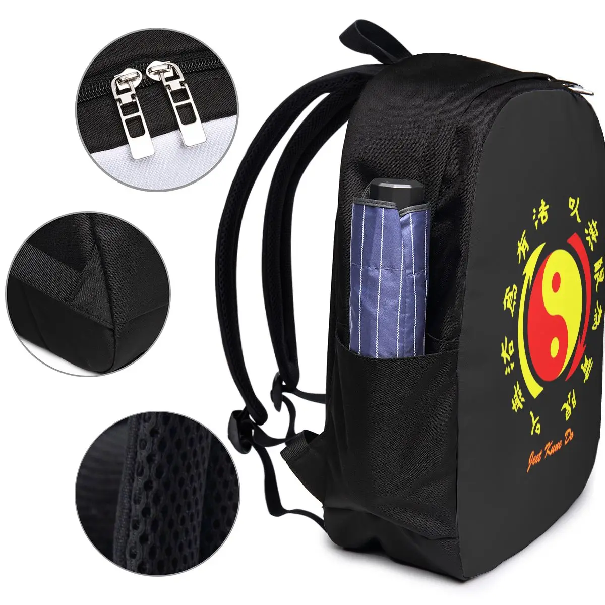 Jeet Kune Do Martial Art Academy  Wing Chun Legend  Backpack Travel Notebook Bag Computer College Student School Bag Laptop view 4