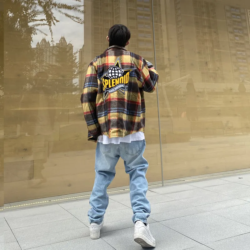 Jeans With Print Letter Baggy Streetwear Straight Leg Y2k Blue Hip Hop Jean Vintage Men Man Pants FASHION Trendyol Denim Men's