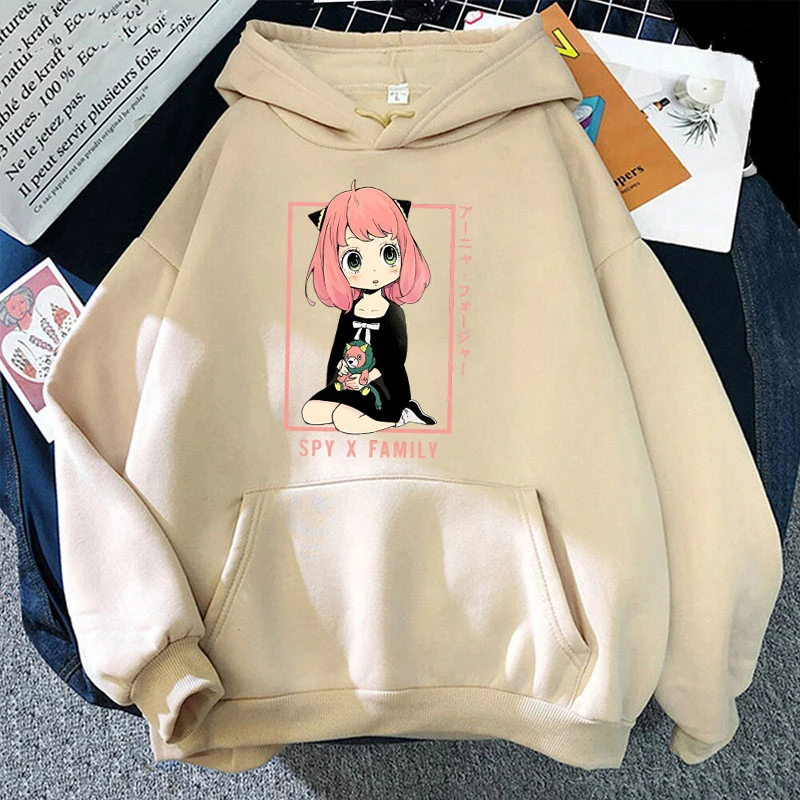 Fashion Men/Women Hoodie Anime Anya Forger Print Hoodie Casual Long Sleeve Sweatshirts Autumn And Winter Personality Pullover