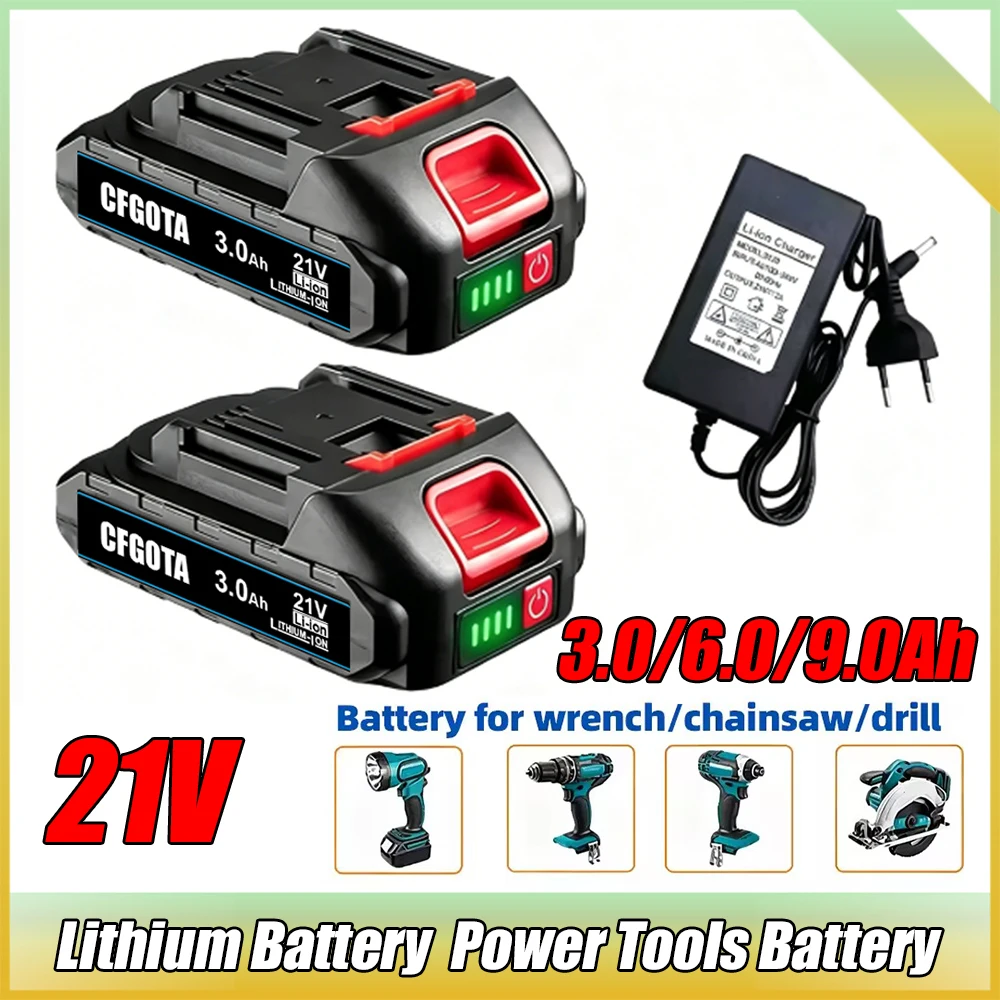 21V Battery Pack 5S2P Li-ion 3000mah 6000mah 9000mah Fast Charging Safety Certified for Makita 21V Electric Drill/Driver Tools