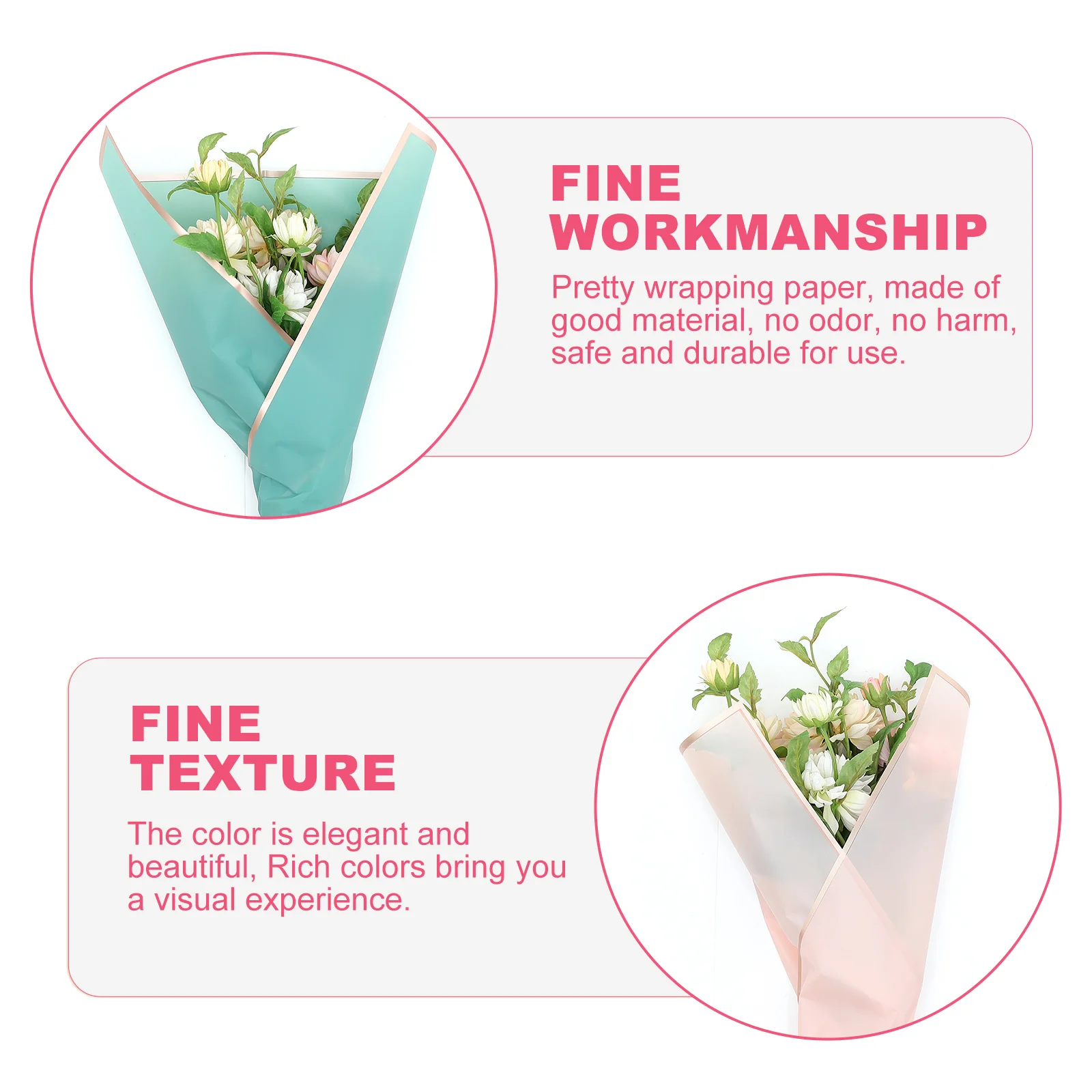 

100 Sheets Waterproof Flower Wrapping Paper Pearly Membrane Floral Wrap For Bouquet Diy Gift Packaging Floral Wrapping Supply