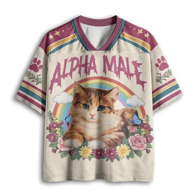 Sommerlicher Verkaufsschlager: Retro-Spaßiges Gelbes Katzen-Print V-Ausschnitt Y2K Mode-T-Shirt für Erwachsene und Kinder, Übergrößen-Sport-T-Shirt