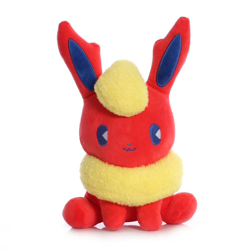 5pcs/lot 27cm Q Version Flareon Plush Stuffed Toys Pokemon Flareon Plush Soft Animals Toy Doll Gifts for Children Kids