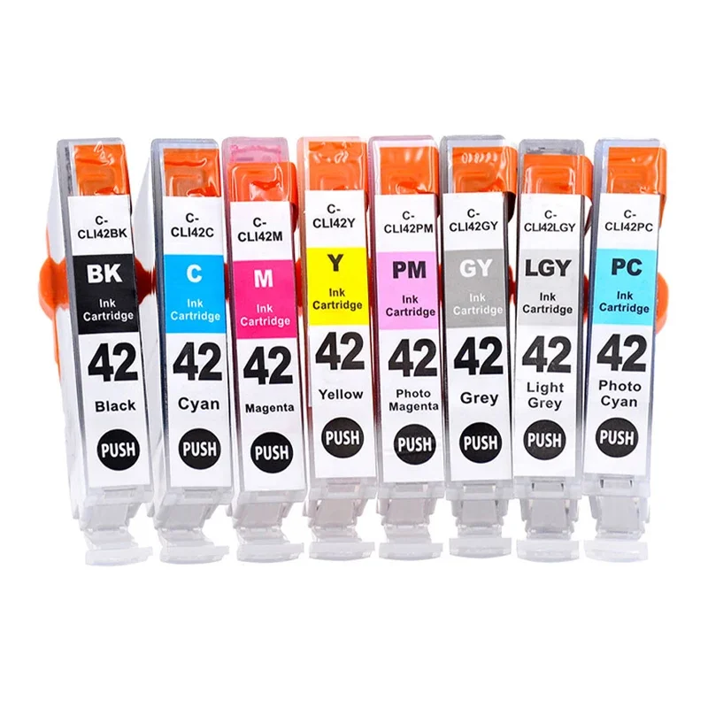 Magic Hero New 8Color CLI-42 CLI42 42 Compatible Ink Cartridge With Chip For Canon Pixma CLI-42 PIXMA Pro-100 100S etc. Printer