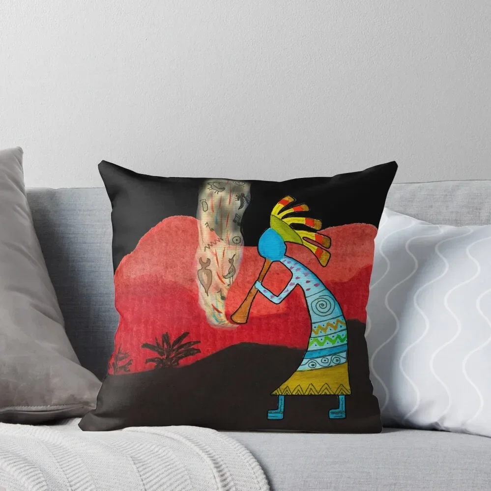 

Kokopelli Playing The Southwest Throw Pillow Cushions For Sofa christmas decorations for home 2025 Cusions Cover pillow