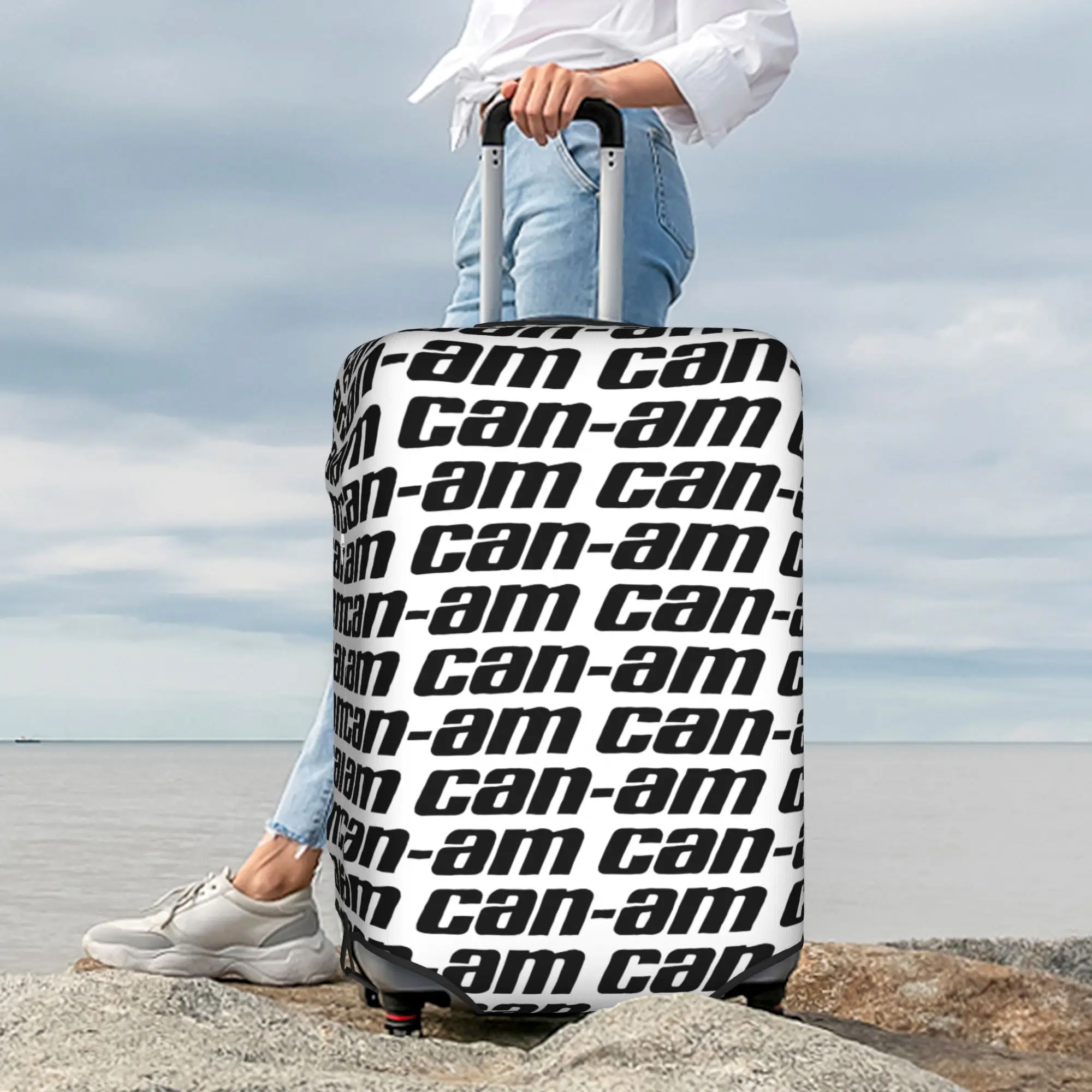 Custom Can-Am Travel Luggage Cover Washable BRP Motorcycle Suitcase Cover Protector Fit 18-32 Inch