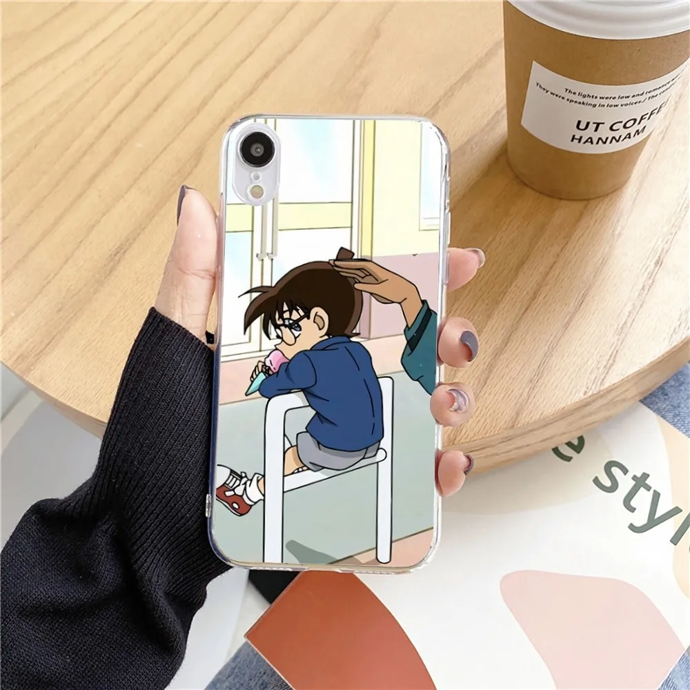 Anime Detective Conan Phone Case For Iphone 15 11 13 14 Pro Max 7 8 Plus X Xr Xs Max Se2020 12mini Transparent Cover