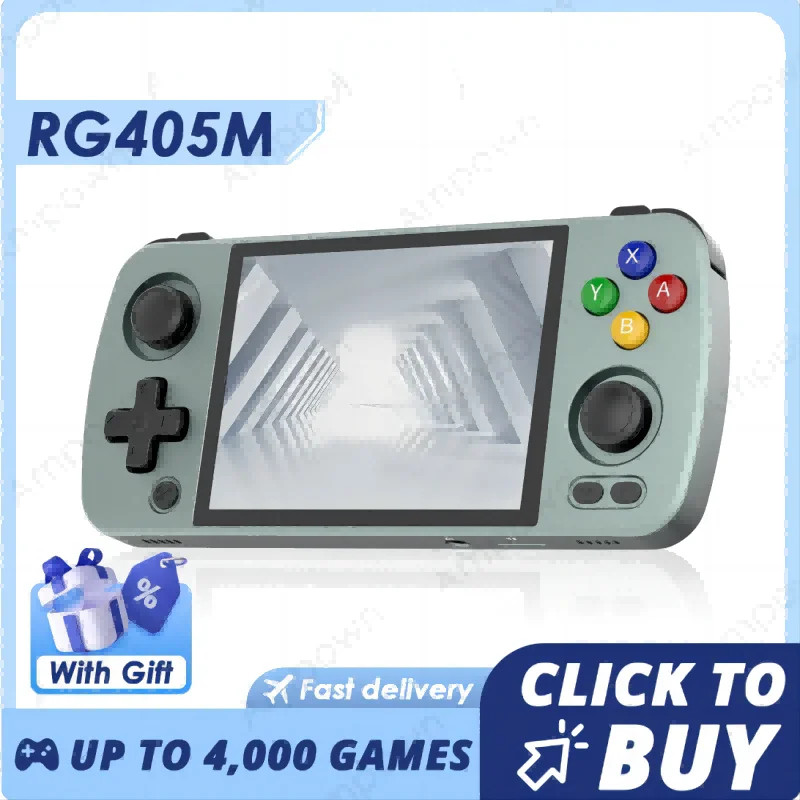 

ANBERNIC RG405M Retro Handheld Game Console 4 Inch IPS Touch Screen T618 Android12 Portable Player Handheld PSP PS2 3DS Games