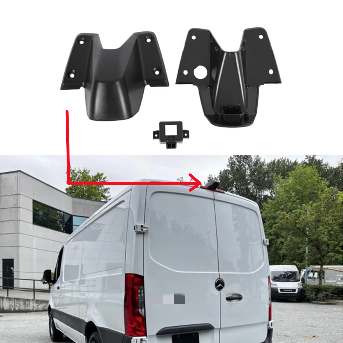 Carcasa de cámara trasera, funda protectora para Freightliner mercedes-benz Sprinter 1500 2500 18-20 202390782049009051