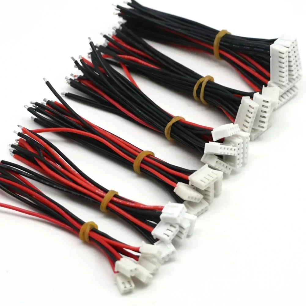 10pcs JST-XH 실리콘 와이어 22AWG1/2/3/4/9/10/11S Lipo 밸런스 와이어 연장 RC Lipo 배터리 충전기 용 케이블 리드 코드 충전