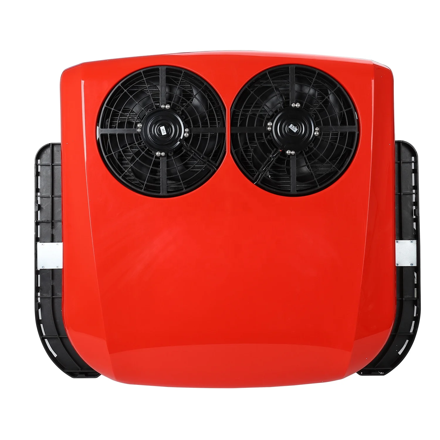 High-power Double Fans Comfortable White Red 12v 24v Parking Roof air Conditioner for Vehicles Truck Car RV