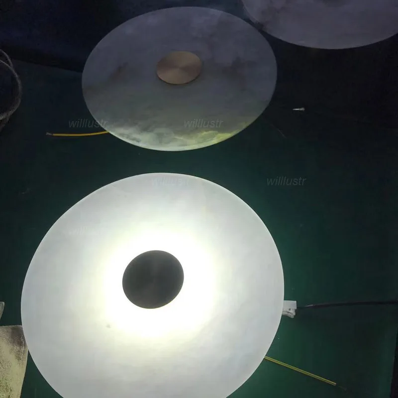 

Creative Marble LED Sconce Stone Moon Wall Lamp Hotel Cafe Bar Corridor Porch Cloakroom Bedside Sofaside Metal Lighting