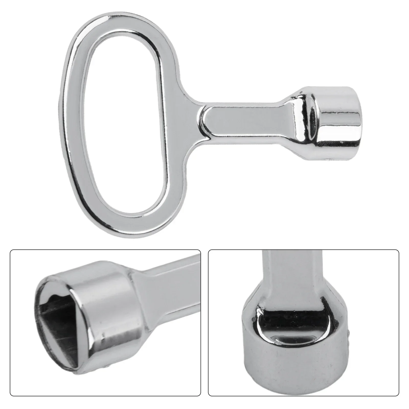 1/2pcs Elevator Door Lock Valve Key Wrench Triangle Slotted Zinc Alloy  Spanner Water Valve Tap Lock Socket Wrench Hand Tools