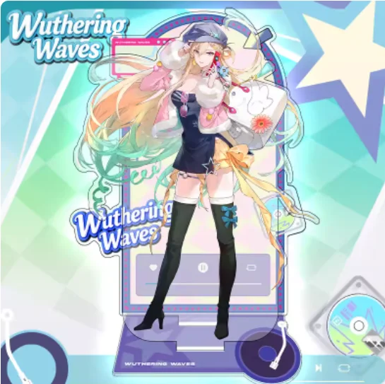 Anime Wuthering Waves AUGUSTA CHISA Iuno LYNAE Acrylic Stand Figure Model Plate Cosplay Collection Desktop Decor Gifts MYQP