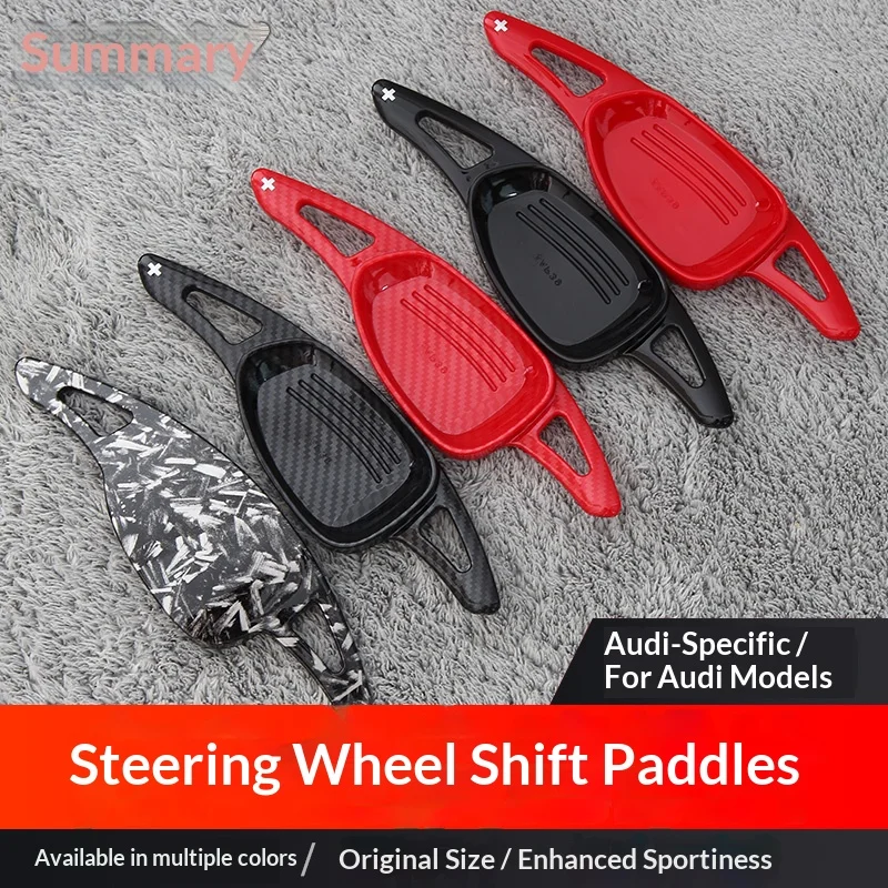 For Audi A5 coupe 45TFSI quattro(2016）S5 3.0T Sportback(2016）Car Steering Wheel Paddle Shifter ABS Carbon Fiber Trim Accessories 3