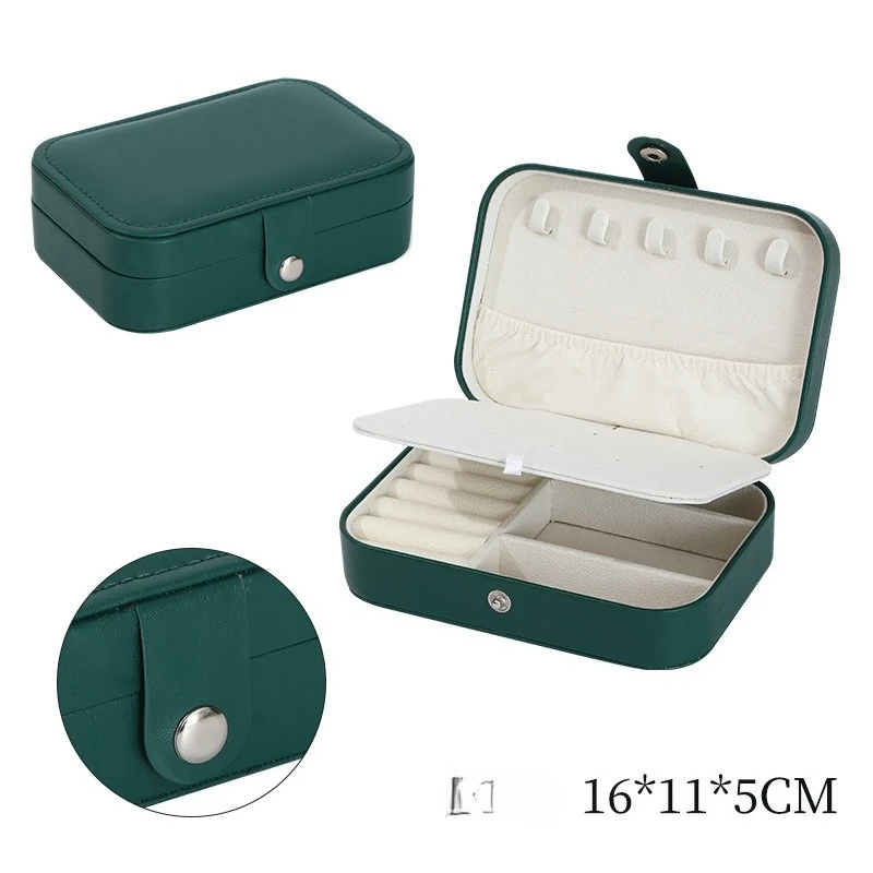 Middelgrote sieraden opbergdoos Eenvoudige dubbellaagse studentenslaapzaal Prachtige prachtige ketting Ring verpakking sieraden