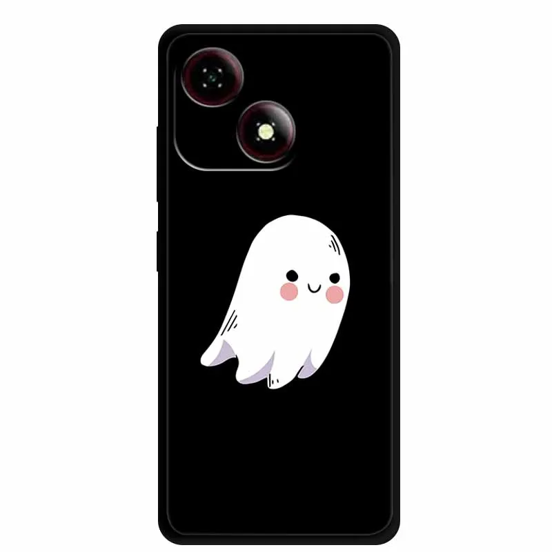 حافظة هاتف محمول لهاتف ZTE Blade A35E Coque لطيف الكرتون رسمت القط الأسود سيليكون لينة الغطاء الخلفي لحقيبة ZTE Blade A35 E