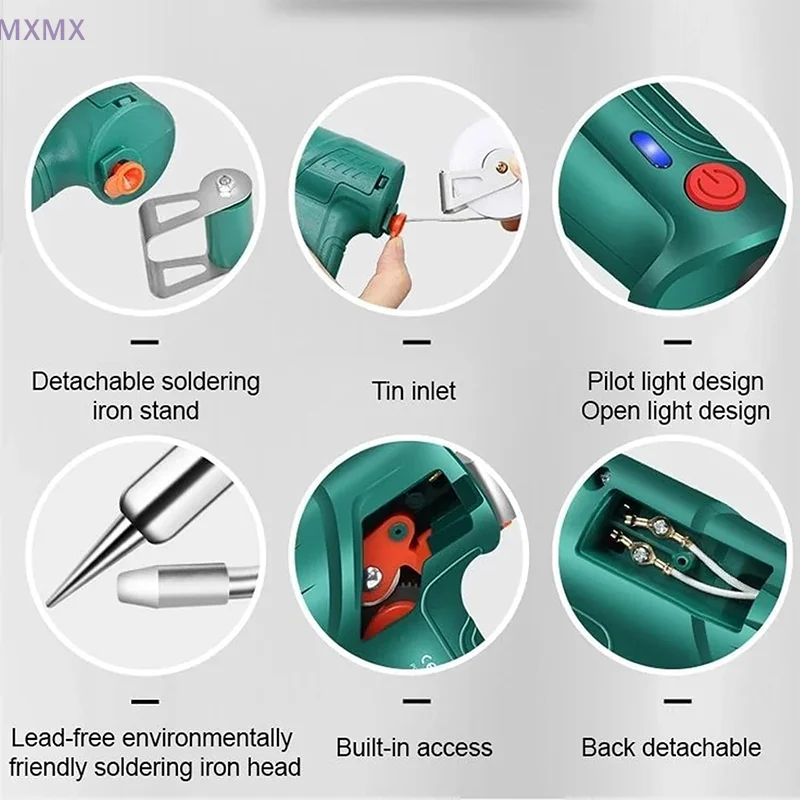 Electric Soldering Iron Gun Hand-Held Internal Heating Soldering Iron Automatically Send Tin Gun Soldering Welding Repair Tool