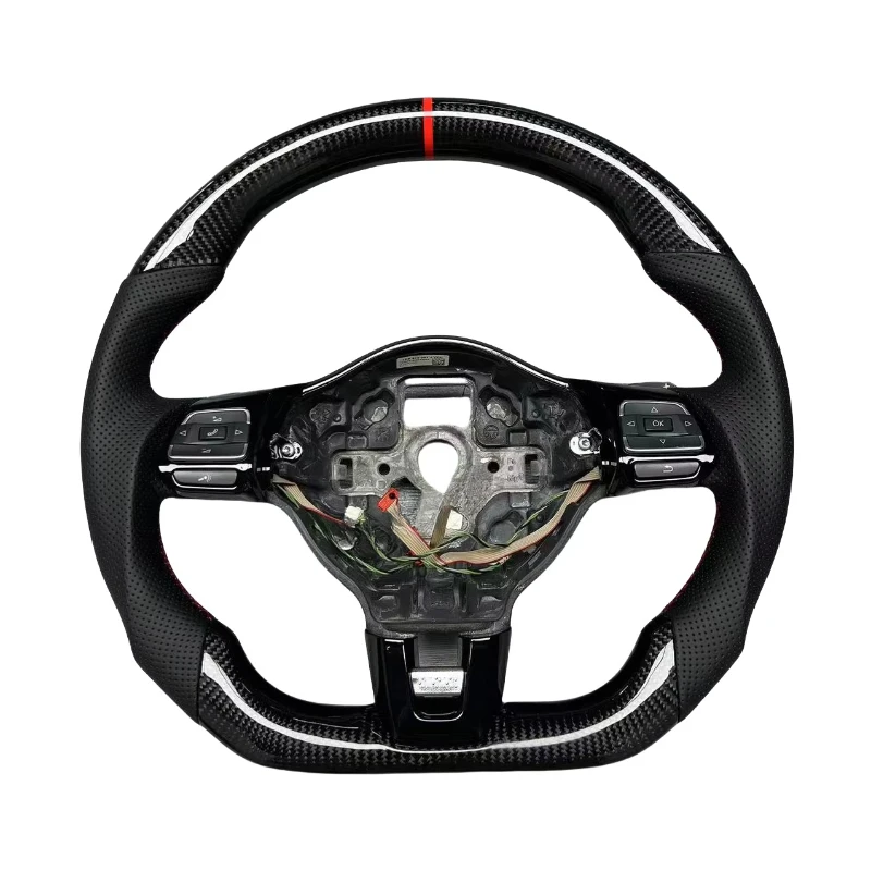 

Carbon Fiber Sport Leather Steering Wheel with Light Emitting Diode for Mk6 Mk7 GTI and 6 7 R CC Models