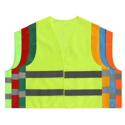 Sleeveless Reflective Vest Traffic Safety Jacket with Reflective Stripe Night Running Biking