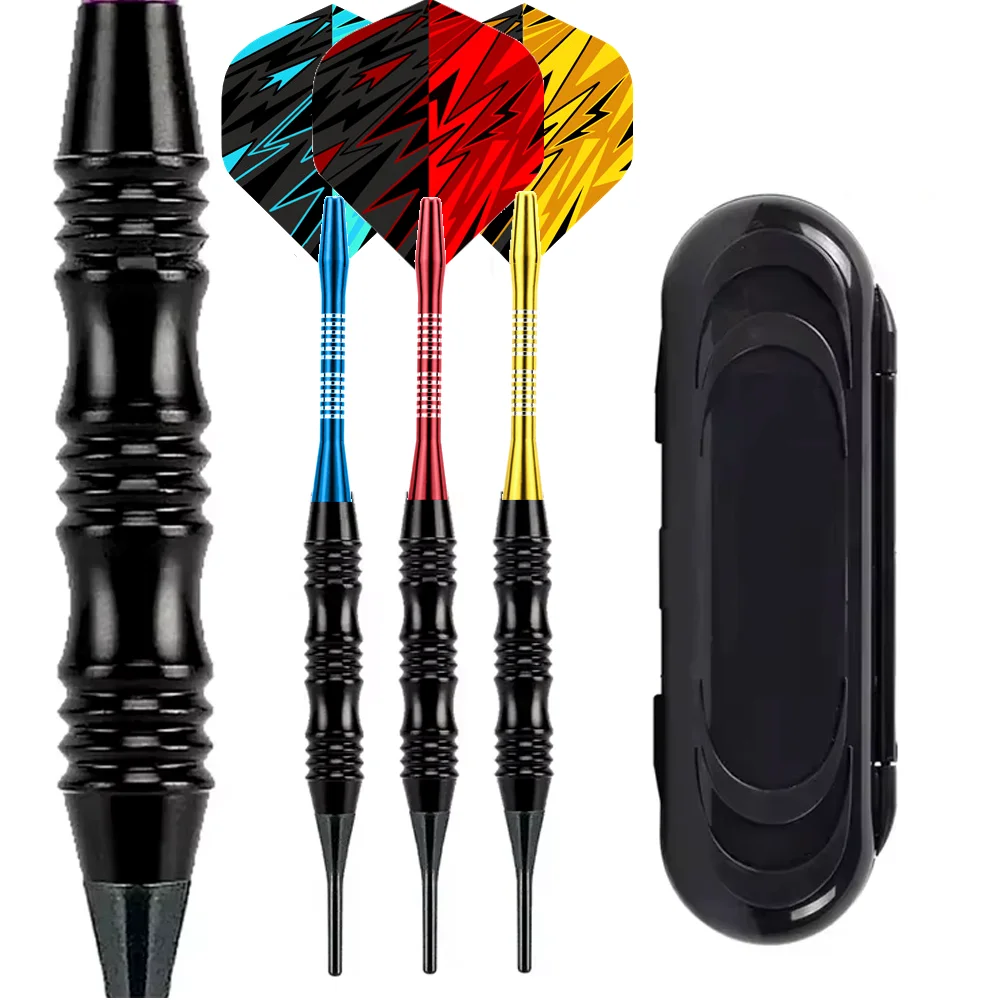 

20g Soft Tipped Darts Professional Indoor Plastic Tip Darts Set for Electronic Dartboard Games Plastic Storage Box