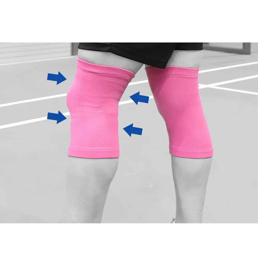 

1Pair Pink Knee Support Brace Elastic Comfortable Pads for Hiking Cycling Sports No Stiffness No Slipping Protector