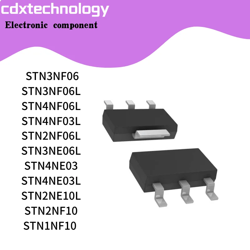 10PCS/Lot STN3NF06 STN3NF06L STN4NF06L STN4NF03L STN2NF06L STN3NE06L STN4NE03 STN4NE03L STN2NE10L STN2NF10 STN1NF10 SOT223