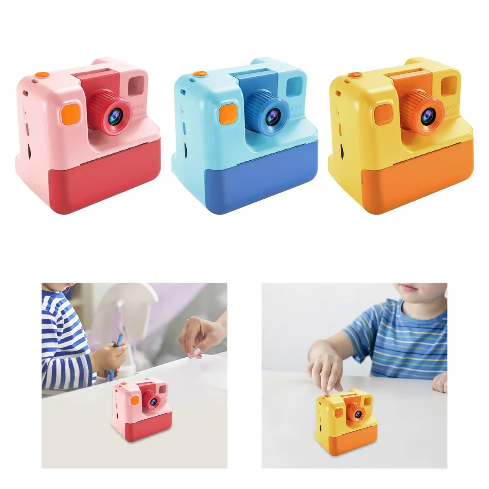 Kinder Instant Print Camera Video-Opname Creatieve Verjaardagscadeaus Dubbele Camera Kleine Stal Voor Kinderen Van 3 + Jongens En Meisjes