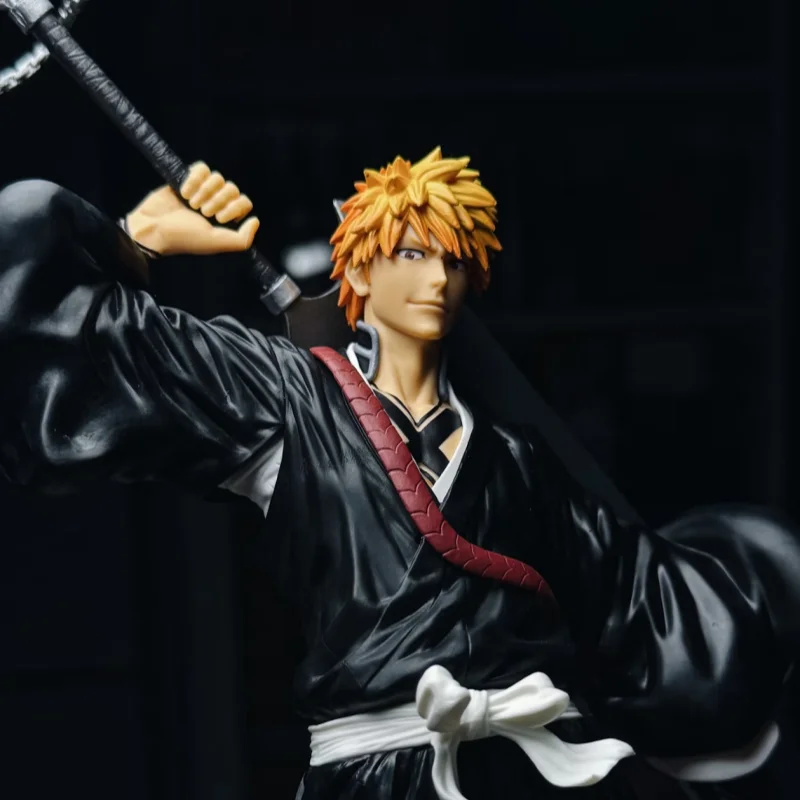 Novo em estoque bandai genuíno banpresto grandista lixívia kurosaki ichigo anime figura de ação modelo colecionável brinquedo ornamentos presentes