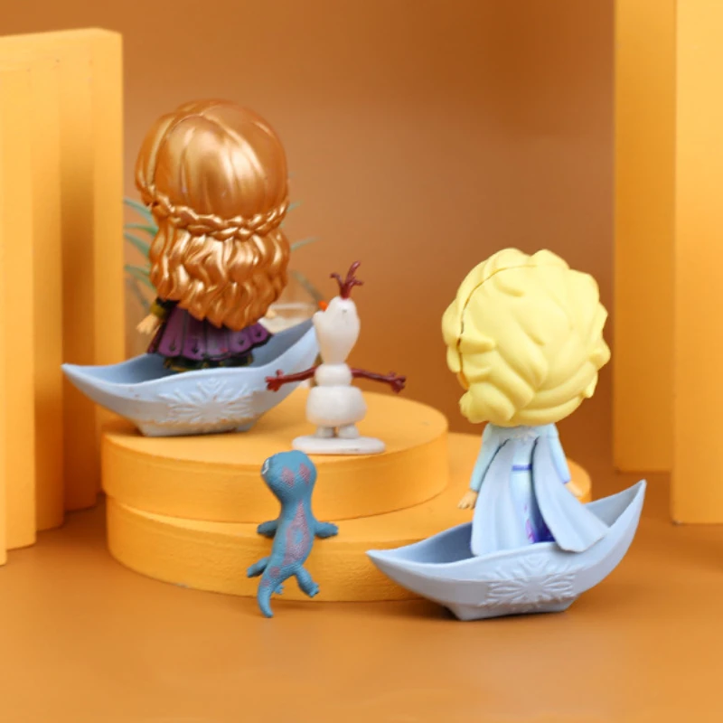 4 قطعة قارب صغير فروزن إلسا آنا أنيمي الشكل دمية لطيف ديزني سطح المكتب الديكور ديكور المنزل هدية عيد ميلاد الإبداعية #3