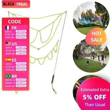 Big Size Verstelbare Outdoor 1 2 6 Gaten Bubble Wand Lange Enorme Bubbels Machine Gun Bar Sticks Zonder Voor kinderen Zeepbel Speelgoed