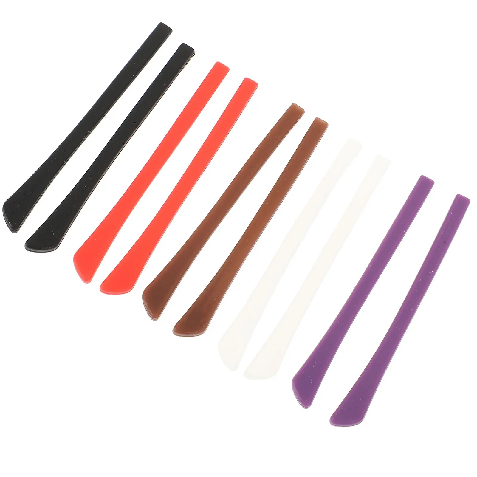 

5 Pairs Anti slip Glasses Leg Covers Lightweight Silicone Temple Shoes for Eyewear Sunglasses Practical Durable Non slip Design