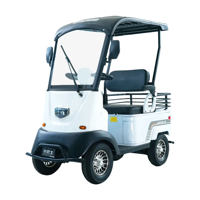 

Mini Bus X2 Two-Seater Elderly Children Mobility Scooter Four-Wheeled Covered Electric Vehicle 650kW Motor 80km Range
