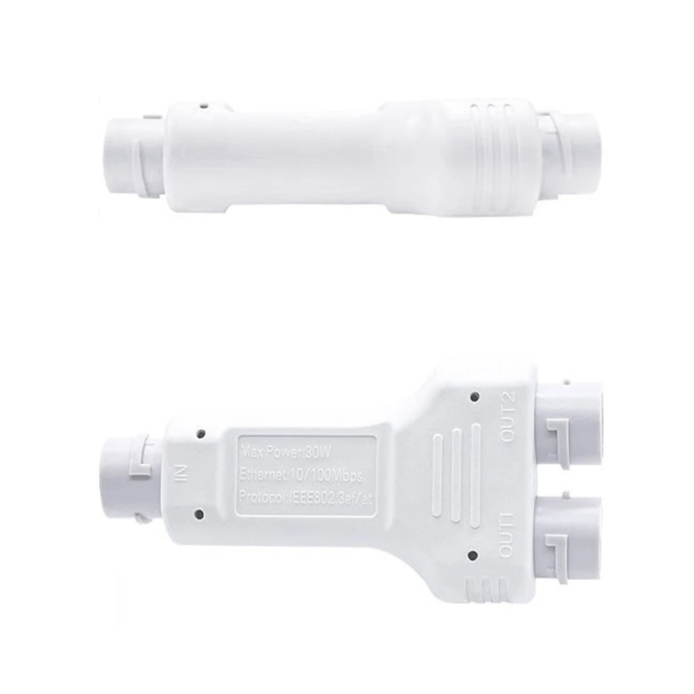 【Подерна предложения】Удлинитель POE, водонепроницаемый удлинитель POE, 10/100 Мбит/с, уличный, 30 Вт, высокая мощность Plug & Play для коммутатора Poe, NVR, IP-камера AP