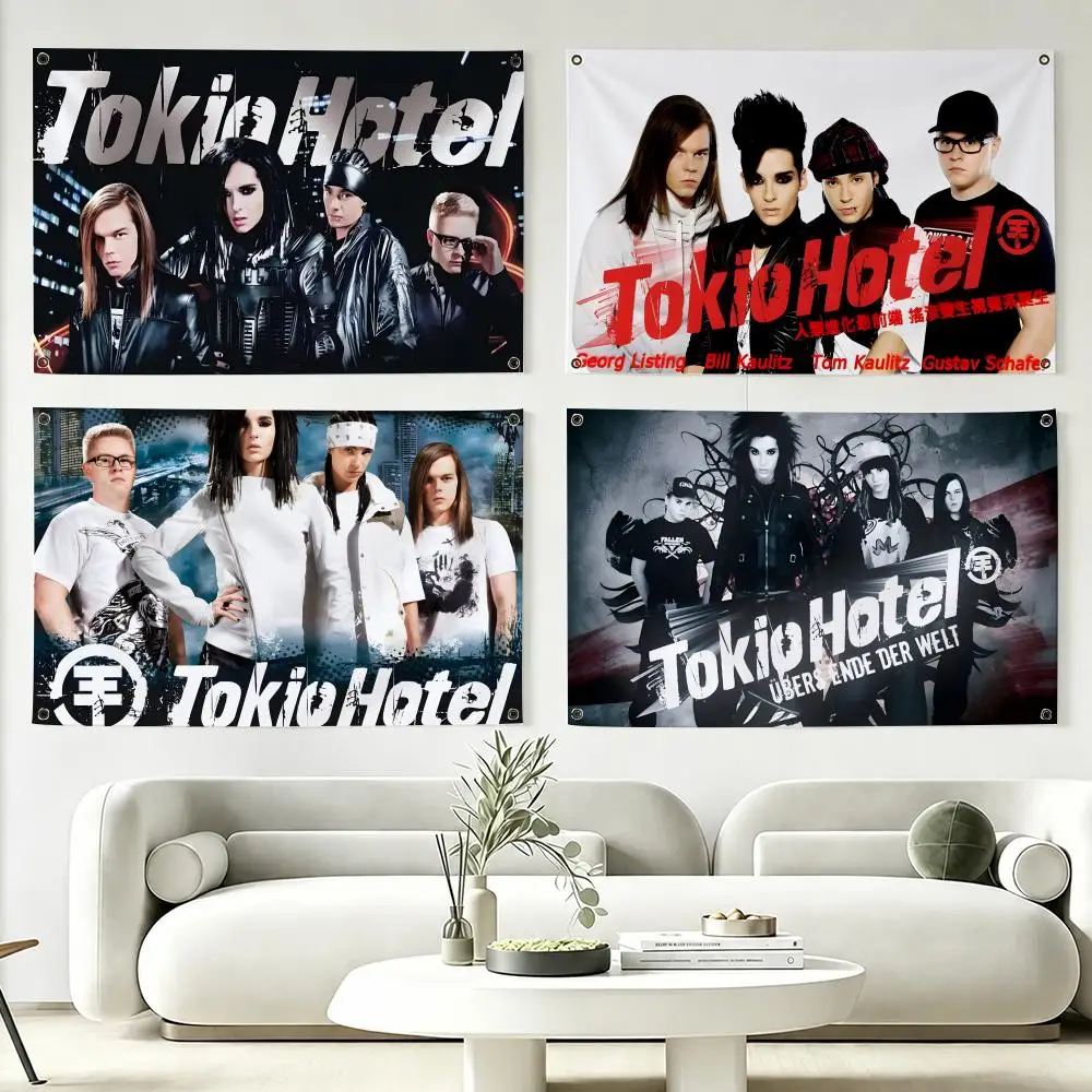 T-tokio Hotel Singer Band Flags Flag Suitable For Party Club Outdoor Interior Wall Art Decoration Banner Gift