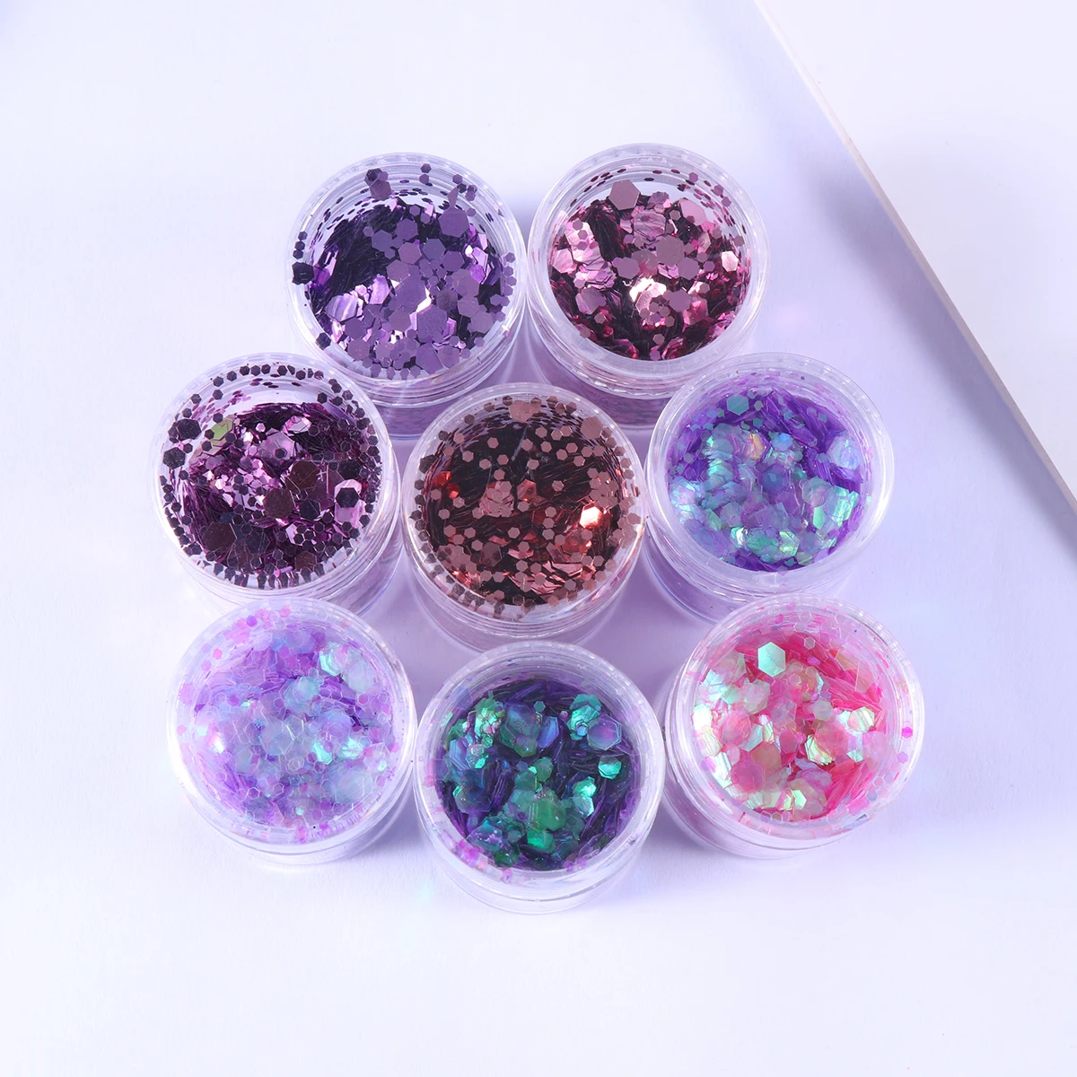 

8 Boxes Nail Art Sequin Set Dazzling Sequins Paillette Colorful Glitter Manicure