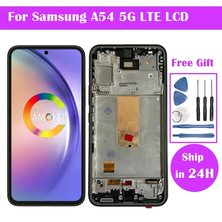 Super AMOLED For Samsung Galaxy A54 5G A546B LCD Display Touch Screen Digitizer For Samsung A546 A546E A546U LCD