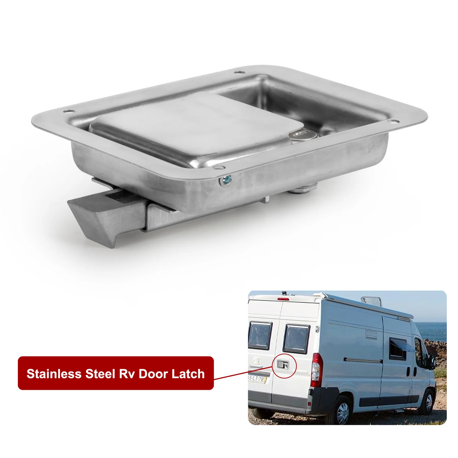 Stainless Steel Truck Toolbox Trunk Trailer Latch With Keys Marine Pickup Yacht Boat Cupboard Accessories Bus Handle Lock