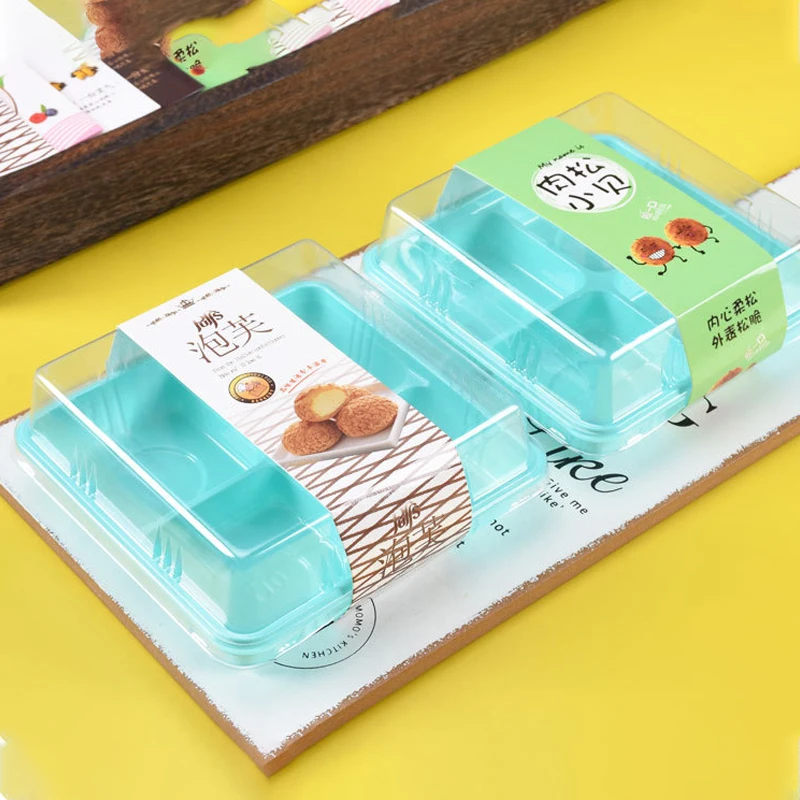 50Pcs Cake Boxes with Clear Secure Lids Square Disposable Food Containers Bakery Boxes for Sandwich Slice Cake for Wedding Party