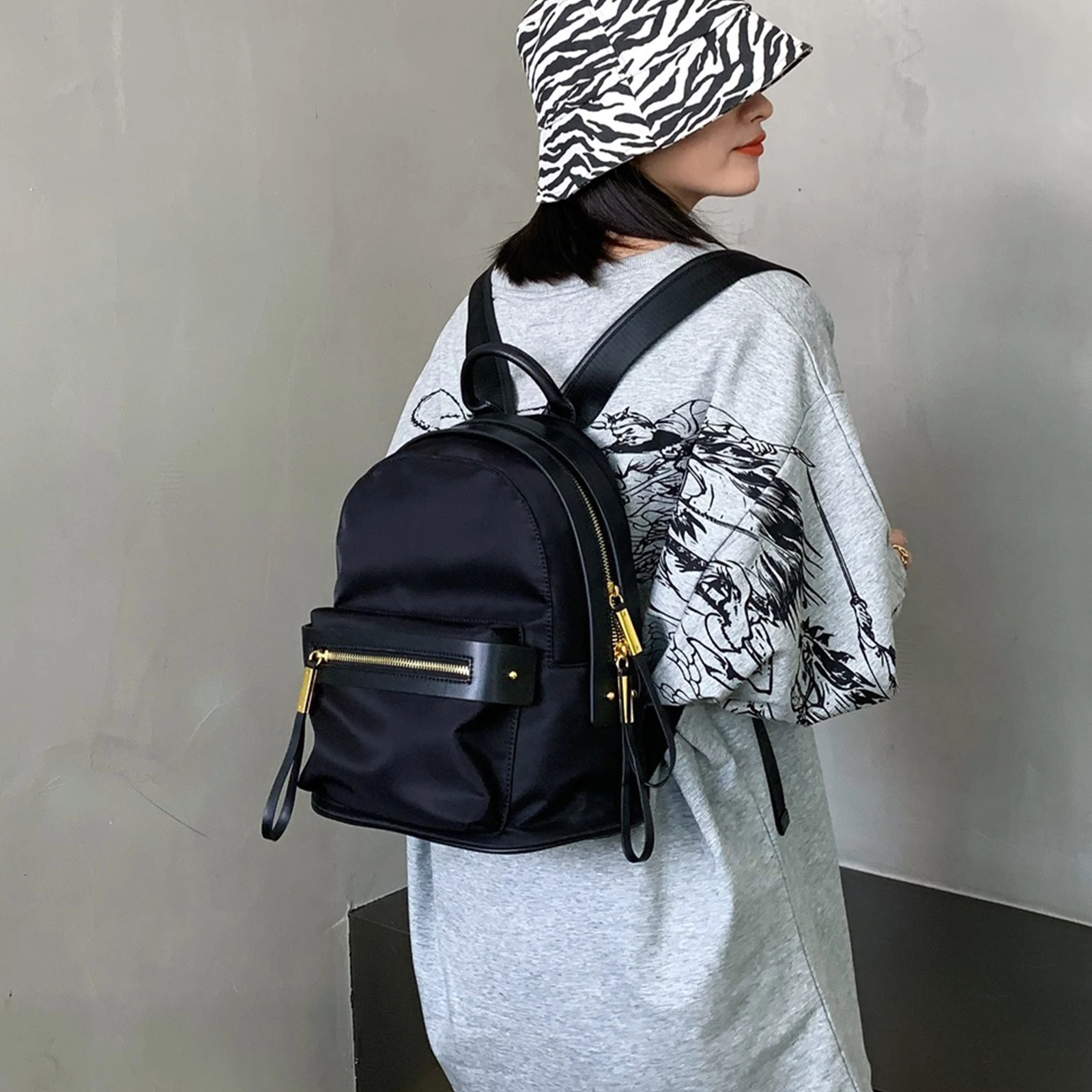 MIYA GARDEN-mochila de nailon para mujer, bolso de hombro a la moda, mochila escolar para viaje y viaje, novedad